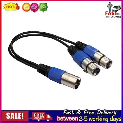 £6.76 • Buy 0.3m XLR Male Plug To Dual XLR Female Jack Y Splitter Mic DJ Audio Cable