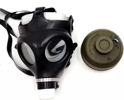 Vintage Gas Mask With Zivilschutzfilter 68 Filter German Military • $35
