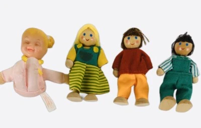 $45.95 • Buy Wooden Dollhouse Figures Ryans Room RR Dolls And Teeny Tiny Tumbles Baby Doll 3”