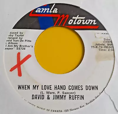 David & Jimmy Ruffin  -  When My Love Hand Comes Down  - Canadian Tamla Motown • £4.99