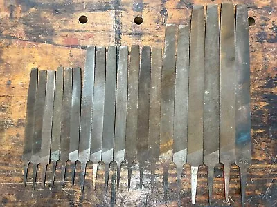Assortment Of 19 Vintage Flat Metal Files Metalworking Knife Making 14”-8” • $34.95