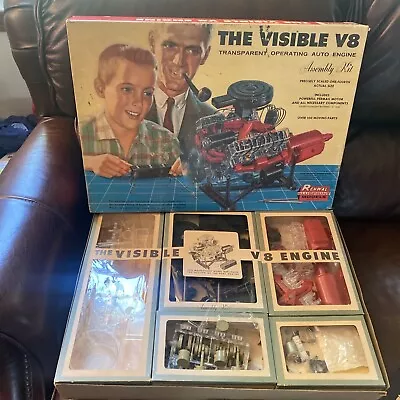 $119.99 • Buy Vintage 1960s Renwal Model The Visible V8 Engine Model Assembly Kit 802 1298