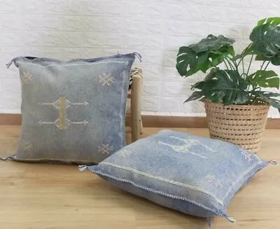  Pillow Cover  2 Vintage Moroccan Cactus Silk Sabra Pillows CoverDecorative • $99