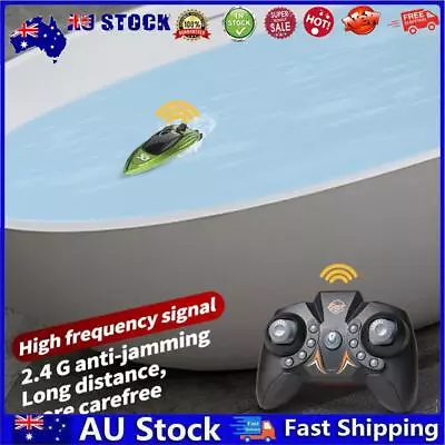 AU 2.4GHz RC Boat High Speed LED Lights Waterproof Electric Ship Toys (Green) • $18.53