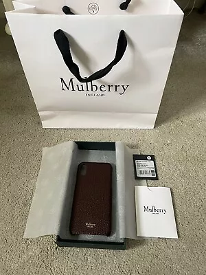 Genuine Mulberry Grain Veg Tanned Leather IPhone X Cover Case Oxblood Colour • £15