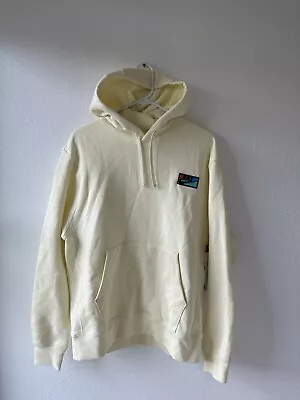 MENS NIKE CLUB FLEECE PATCH PULLOVER HOODIE - M - Coconut Milk Color • $40