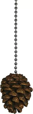 Pinecone CEILING FAN PULL Chain Lamp Light Lodge Hunting Fishing DECOR • $10.90