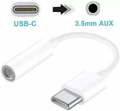 USB Type C To 3.5mm AUX Audio Headphone Jack Cable Adapter For Samsung Huawei • £2.80