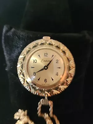 Vintage Endura Pendant Necklace Watch Swiss Made Manual Wind Jewel Working • $36.99