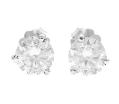 Certified! 2.00Ct VVS1-D Moissanite 14k Solid White Gold Martini Stud Earrings • $195