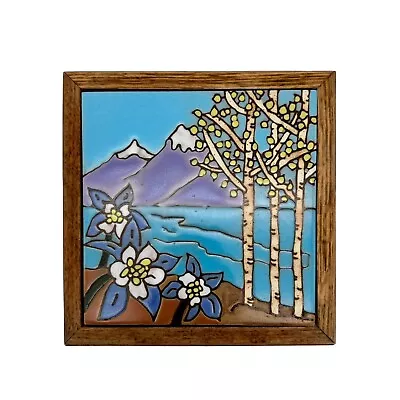 Vintage Framed Tile Art Wall Art Colorado  • $25