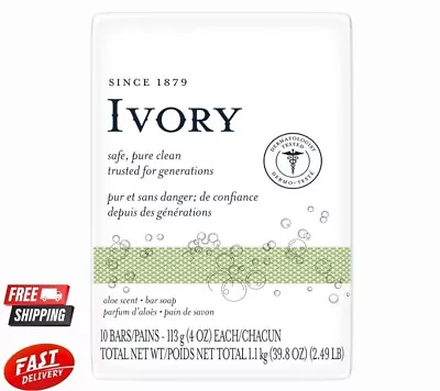 Ivory Bar Soap Aloe Scent 4.0 Oz 10 Count • $10.69