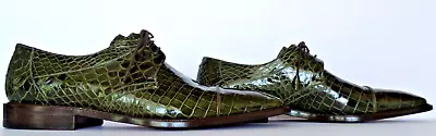 NICE! $1200+ MEZLAN Genuine Crocodile Alligator Oxford Boots Loafer Shoe SIZE-15 • $499.99