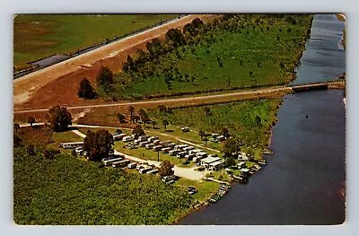 Moorehaven FL-Florida Aerial Fish Camp & Trailer Park C1970 Vintage Postcard • $7.99