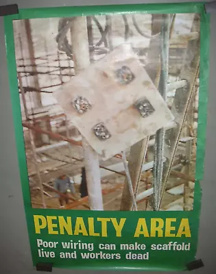 Vintage RoSPA 70s Industrial/Office Safety Poster - Penalty Area 47 • £10.99