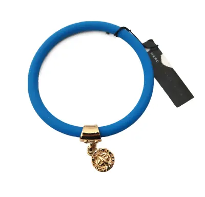 MARC MARC JACOBS Tubular Rubber Bangle Bracelet W Charm NWT Electric Blue Lemona • $18