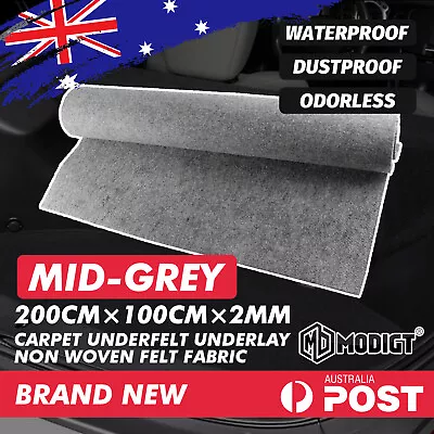 Automotive Yacht Floor AntiSlip Carpet Underlay Non Woven Medium Gray 21.5sqft • $29.99