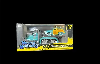 Maisto Muscle Machines -  Muscle Transports 1953 Mack Flatbed / 1950 Ford Woody • $19.40