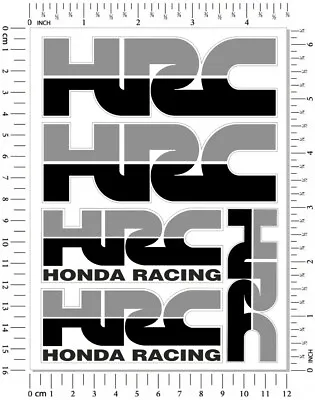 HRC Honda Racing Motorcycle 5 Decals Laminated Stickers Set Cbr600rr Cbr1000rr • £7.89