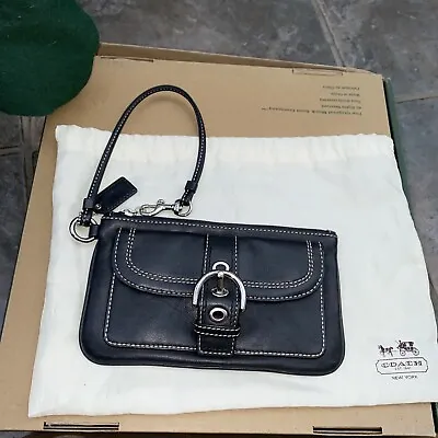 £18 • Buy Coach Wristlet, Wallet, Purse, Black Leather. Very Good Condition
