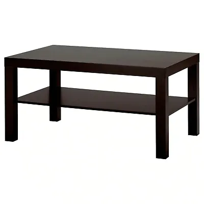 £35.99 • Buy NEW IKEA LACK Coffee Sofa Side Table With Separate Shelf Black-Brown 90x55 Cm