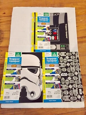 $20 • Buy NEW 2014 Mead Trapper Keeper Star Wars Disney Folders (Lot Of 3), Rare