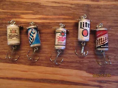 Miller & Miller Lite Beer 5 Different Promotional Spinning Fishing Lures      • $14.99