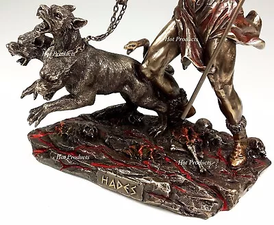 HADES & CERBERUS Greek Mythology God Of The Underworld Statue Bronze Color • $72