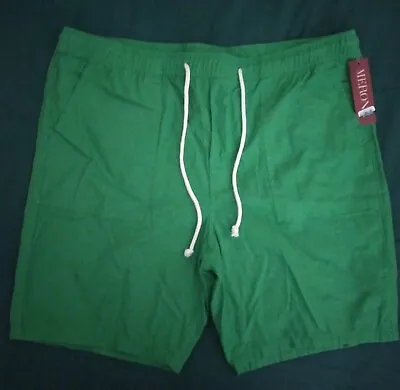 Mens Large Green Merona Elastic Drawstring Waist Jogger Shorts [New With Tag. • $9.99
