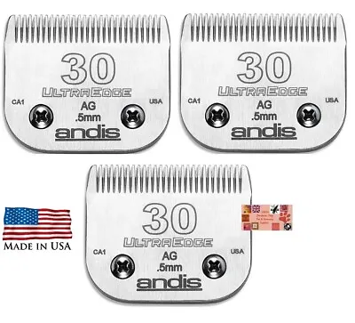$114.99 • Buy 3-ANDIS ULTRAEDGE 30 BLADE*Fit Many Oster,Wahl,Moser Laube Clippers*Pet Grooming