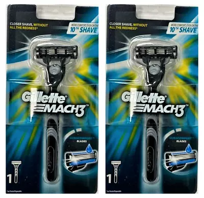 Gillette Mach3 Razor Handle - Holds All Mach3 And Venus Blades (2 Pack) • $9.75