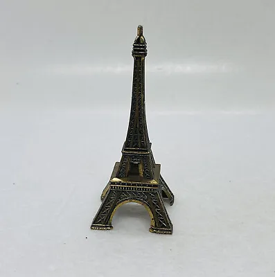 Vintage 1980svEiffel Tower Figurine Bronze Metal 3” Art Decor 3 • $23.66