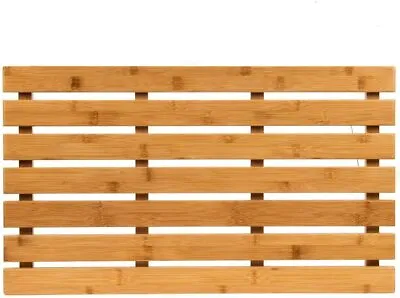 £15.79 • Buy New Bamboo Duck Board Wooden Natural Wood Bathroom Rectangular Shower Bath Mat