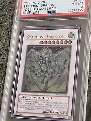 Yu-Gi-Oh! TCG Stardust Dragon The Duelist Genesis TDGS-EN040 PSA 8 • $150