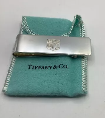 Tiffany & Co Sterling  Money Clip Nfl Football Engraved Logo  W/box Pouch • $199.99