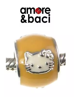 £32.99 • Buy VGC Genuine AMORE BACI Sterling Silver SUNSHINE YELLOW HELLO KITTY Charm Bead