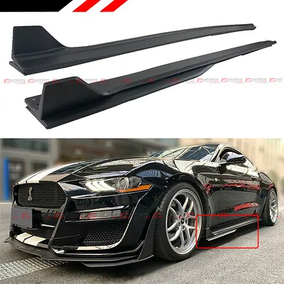 For 2015-2023 Ford Mustang GT500 Style Texture Blk Side Skirt Extension Splitter • $119.99