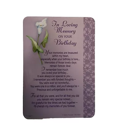Memorial Graveside Card - In Loving Memory On Your Birthday • £4.49