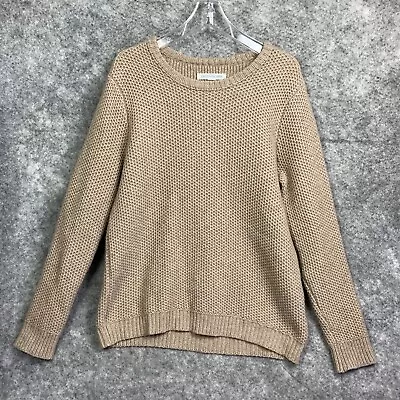 Outerknown Eastbank Sweater Mens Medium M Tan Merino Wool Cotton Fisherman $158 • $59.99