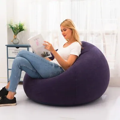 Couch Living Room Lazy Chairs Bean Bag Sofas Inflatable Sofa PVC Lounger Seat • $44.78