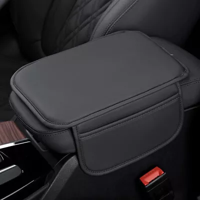 Car Armrest Cushion Support Cushion Arm Rest Box Pad With Both Side Storage Bag • $25.15