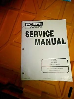 Mercury FORCE OUTBOARDS 90-855906 Service Manual Model 9.9 / 15 HP 1998 & Newer • $12.99