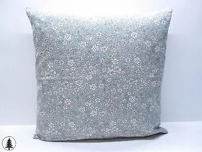 H&M Home Light Blue Floral PILLOW COVER 20x20 Garden Nature Cotton Flower Decor • £15.64