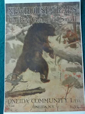 Newhouse Traps Advertising Poster #2 Philip R. Goodwin Bear In Bear Trap   • $7.50