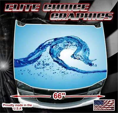 Beach Wave Rip Curl Vinyl Hood Wrap Bonnet Decal Sticker Graphic • $222.24