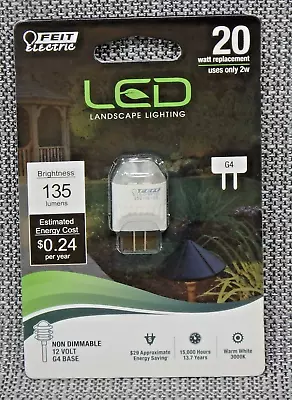 G4 Base 2W 12 Volt LED Landscape Pathway Bulb 135 Lumens FEIT Electric LVG4/LED • $7.87