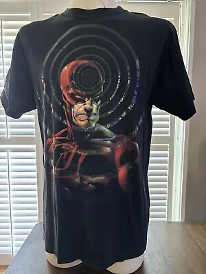 Daredevil Radar Sense T Shirt Marvel Comics Black Large Vintage 1998 Preowned • $45