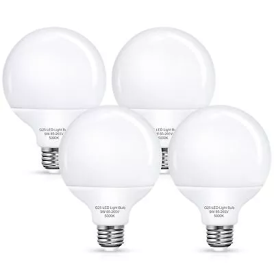 G25 LED Vanity Light Bulbs 100W LED Globe Bulb Equivalent 9W LED Vanity Bulbs • $24.20