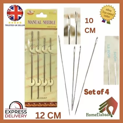 Extra Long Needles Hand Sewing Manual Needling Large Thick Haberdashery Knitting • £3.99