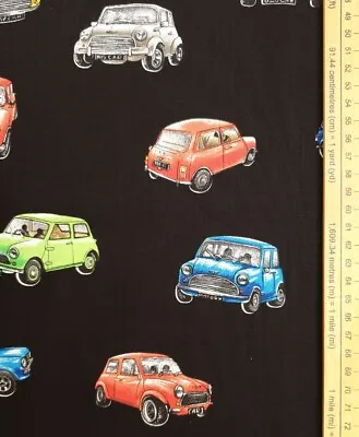 Classic Mini Car Fabric UK 100% Cotton Material Automobile Small Collectors • £14